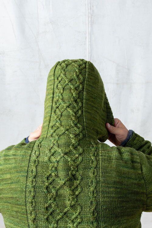 Brilliant Cables Hooded Sweater Knitting Pattern Download